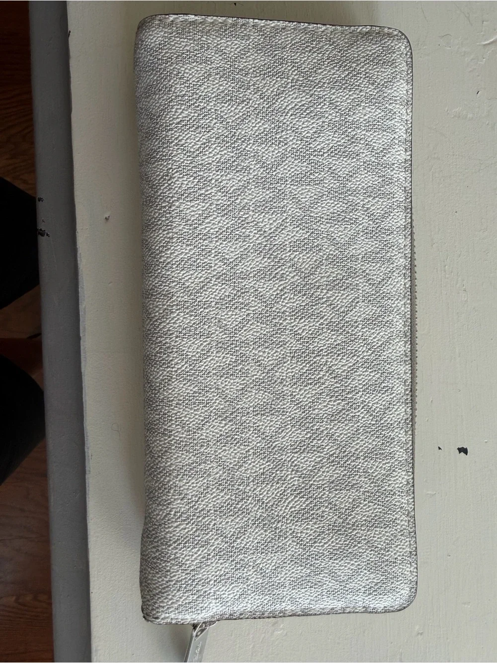 Michael Kors Metallic Silver Signature Zip Around Continental Wallet